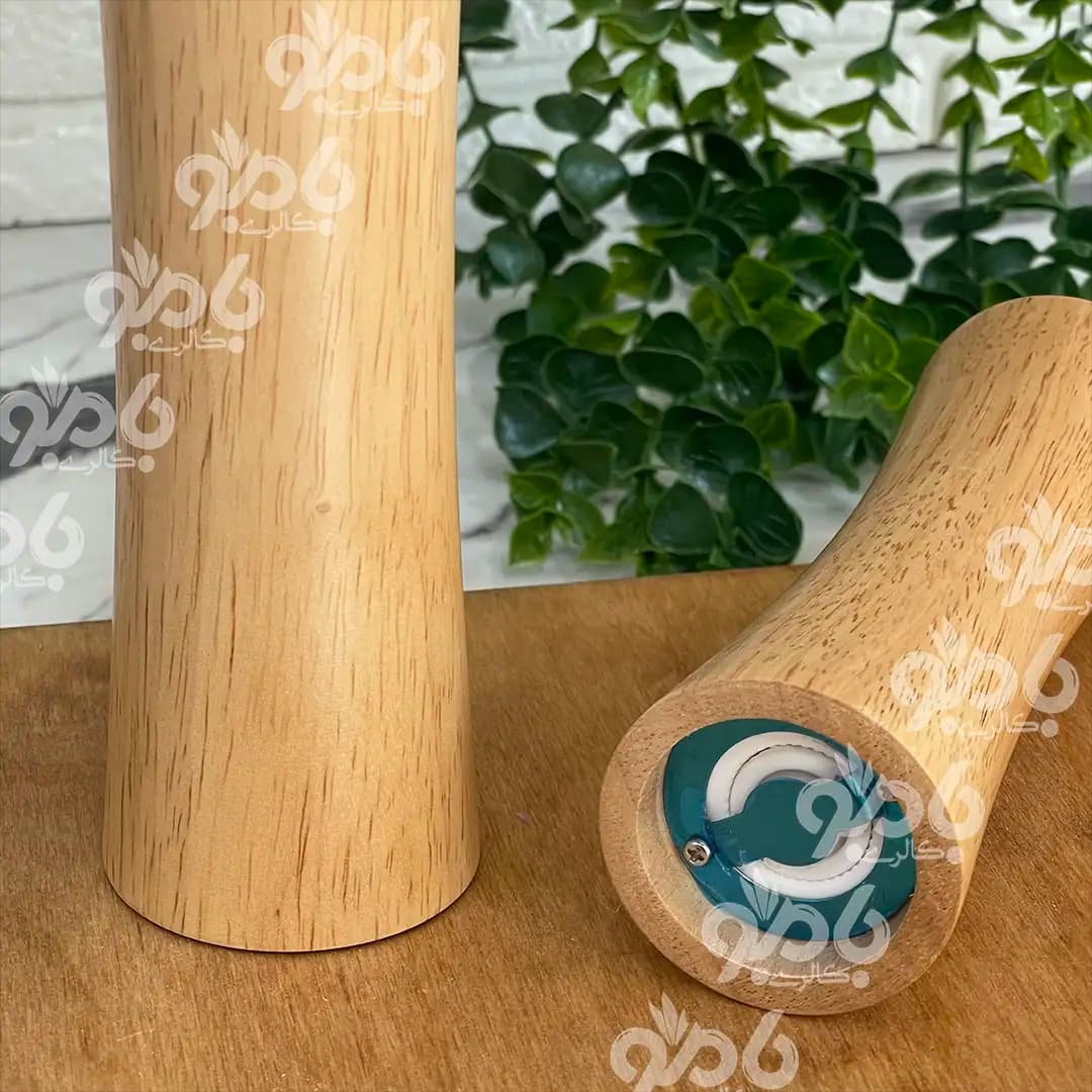 فلفل ساب چوبی دسته فلزی چرخشی — تصویر ۳