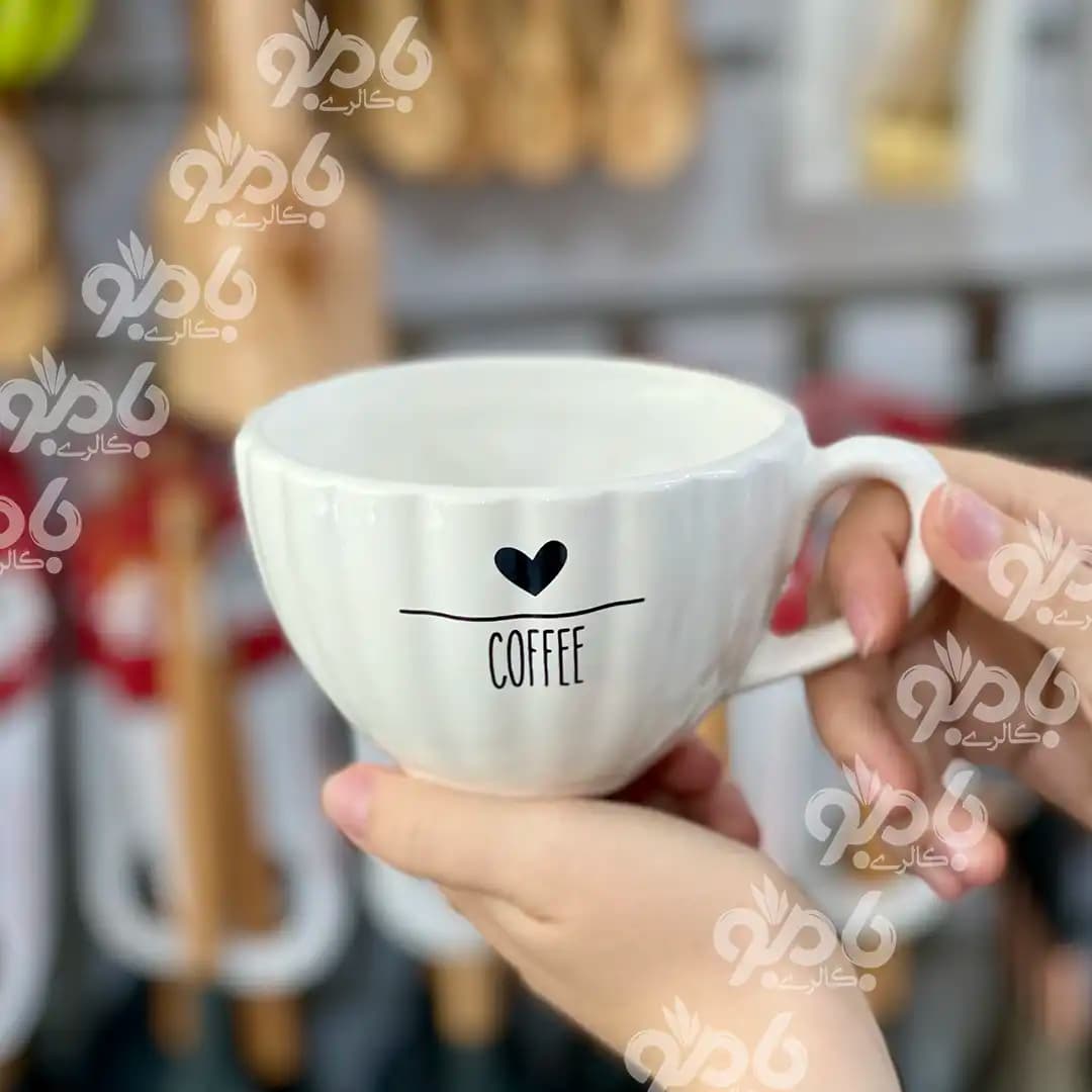 فنجان سرامیکی تکست خط دار — تصویر ۲