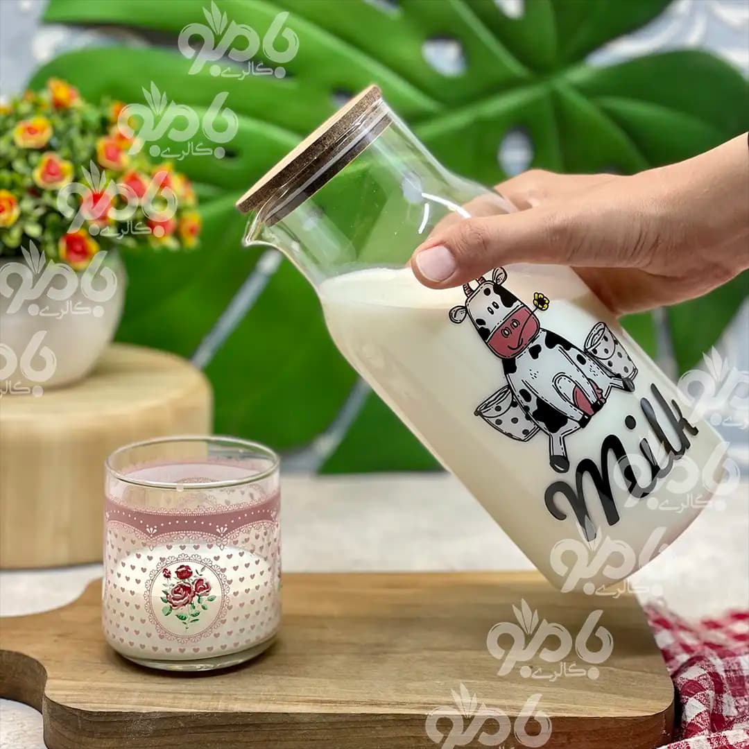 بطری شیر مایا درب چوبی