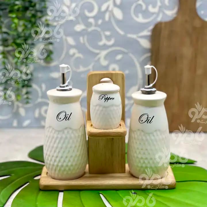 ست آبلیمو و نمک پاش چوب سرامیک — تصویر ۲