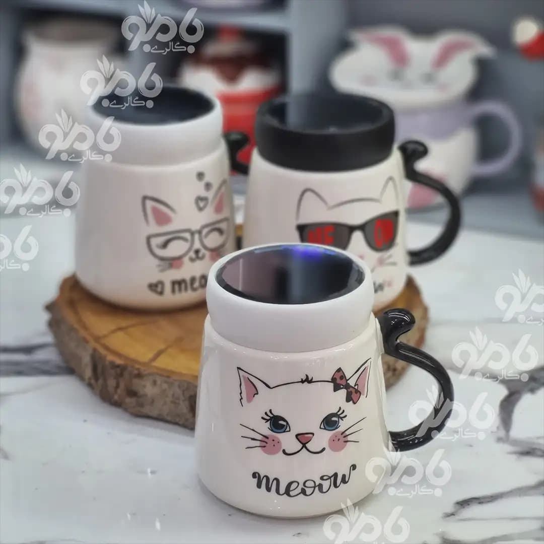 ماگ سرامیکی گربه ای درب آینه — تصویر ۳