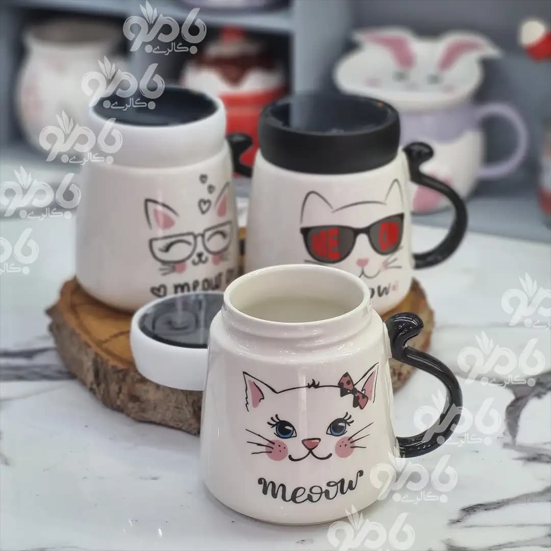ماگ سرامیکی گربه ای درب آینه — تصویر ۲