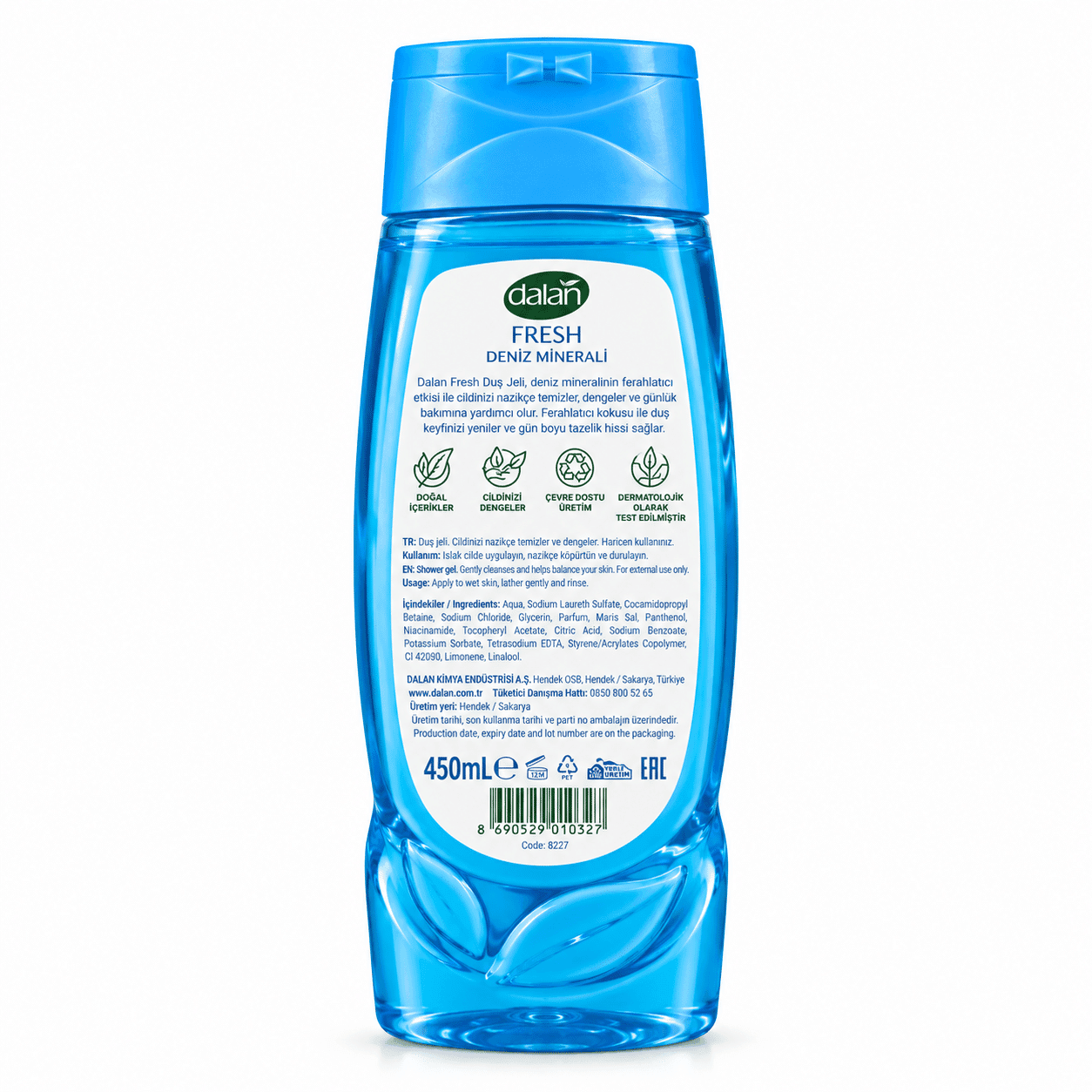 شامپو بدن دالان Dalan Fresh حاوی مواد معدنی دریایی حجم 450 می — تصویر ۲