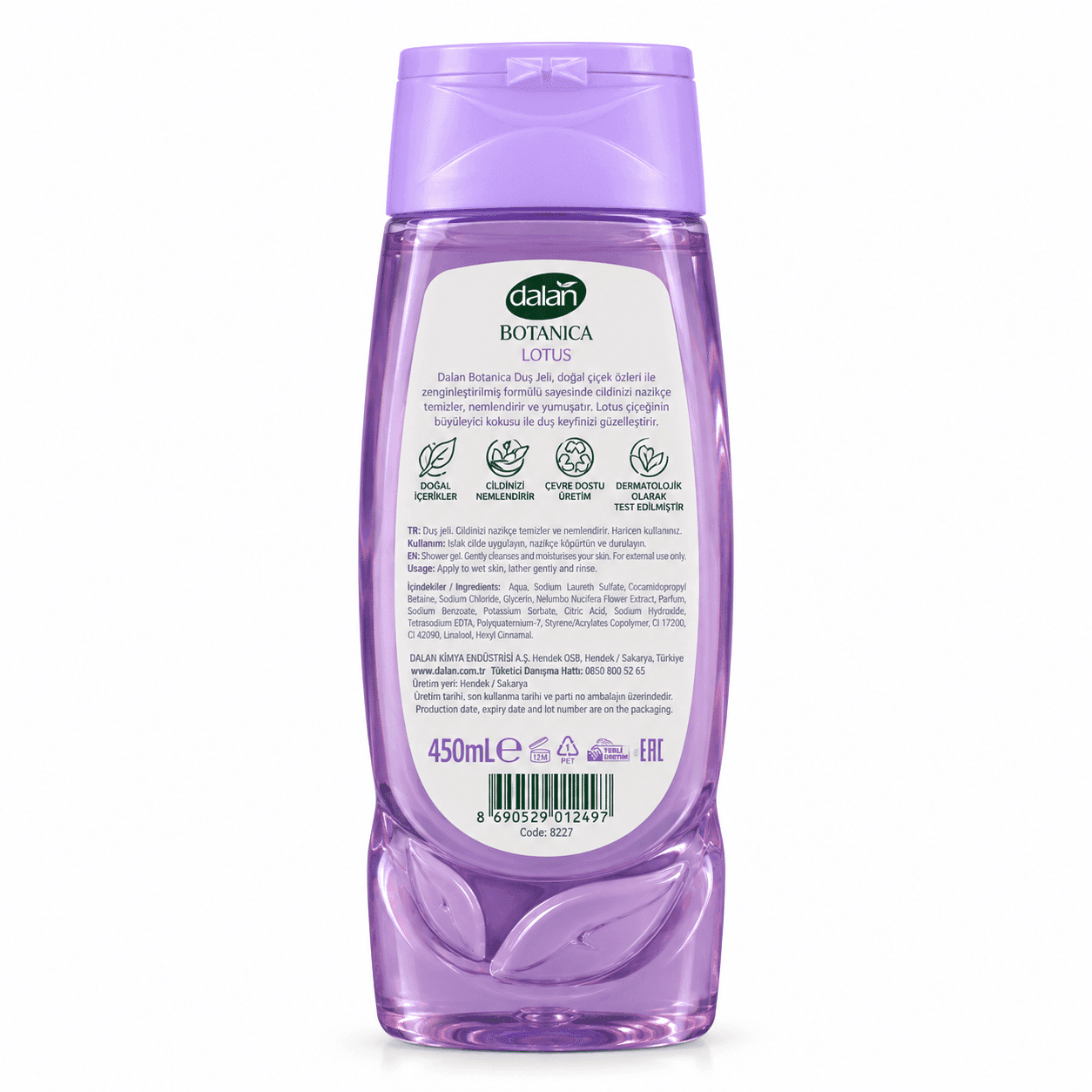 شامپو بدن دالان Dalan Botanica Lotus رایحه گل لوتوس حجم 450 میل — تصویر ۲