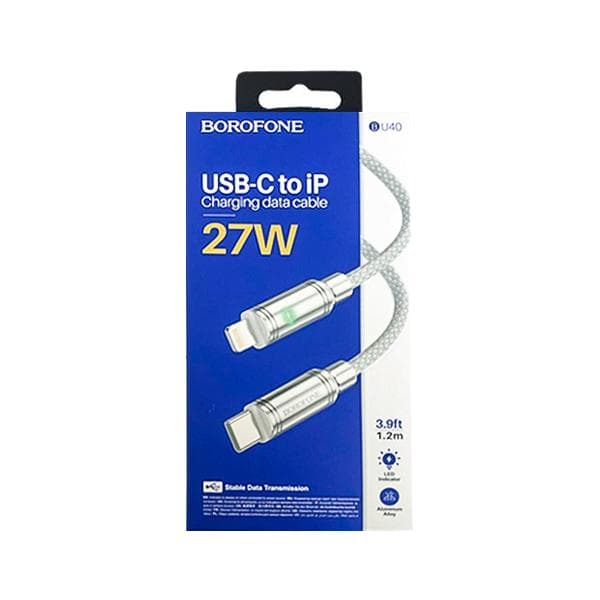 کابل تایپ سی به لایتنینگ 27W بروفون مدل BU40 طول 1.2 متر — تصویر ۲