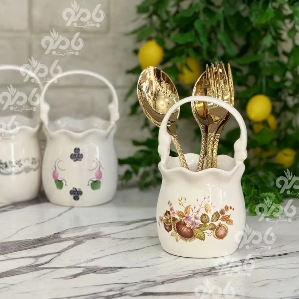 جاقاشقی سرامیکی سبدی گلدار