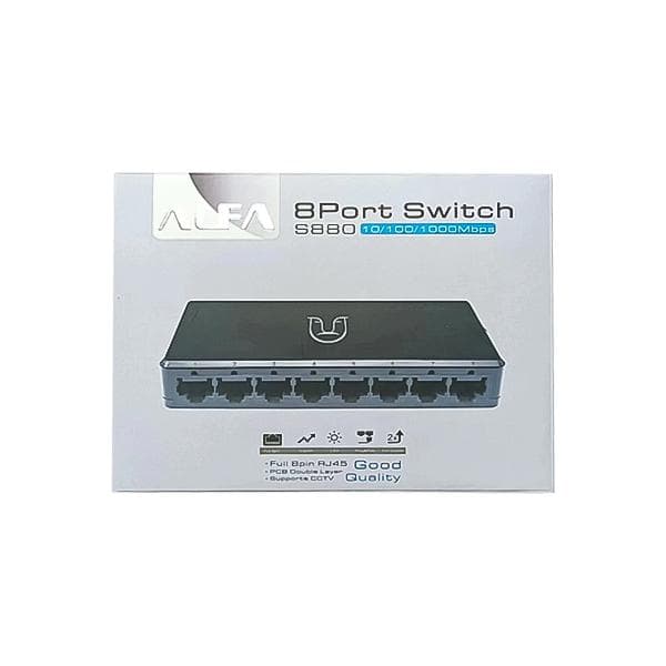 هاب سوئیچ 8 پورت 10/100/1000Mbps آلفا مدل S880 — تصویر ۲