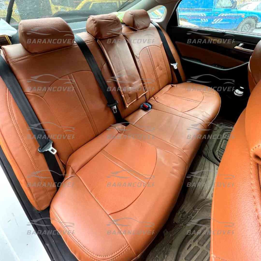 روکش صندلی هیوندای سوناتا ال اف Sonata LF چرم رنگ مارون — تصویر ۳