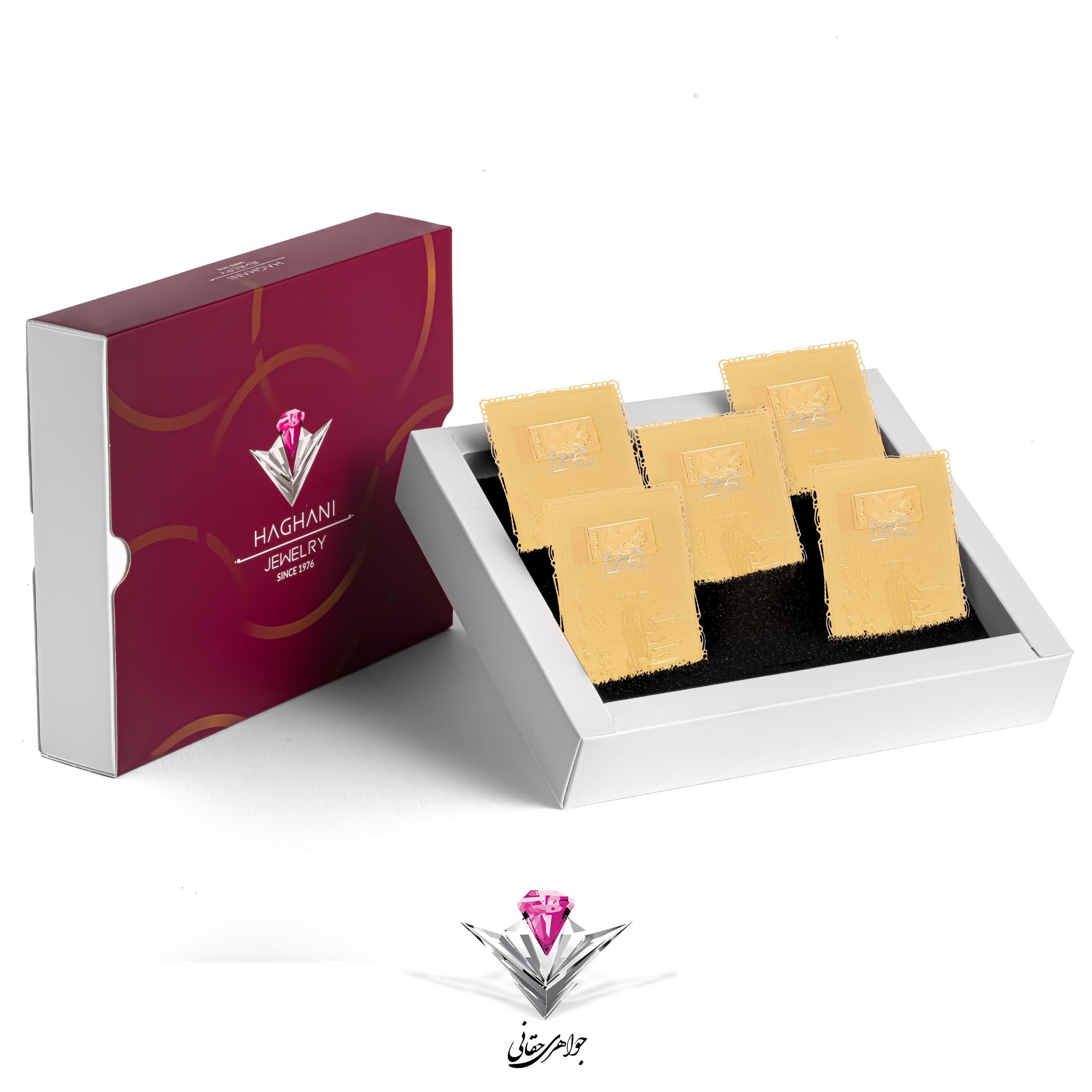 پک پنج عددی سازمانی و سرمایه گذاری و هدیه شمش ونوس 0.2 گرمی طلای 24 عیار