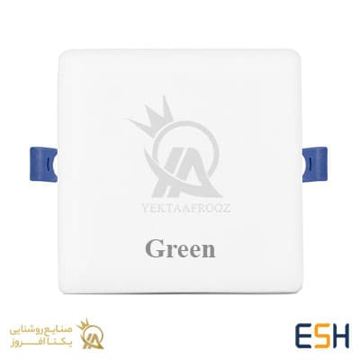 پنل سقفی 36 وات تمام نور فنر متغیر سری Green توکار مربع یکتا افروز — تصویر ۲