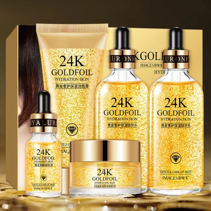 پک مراقبت پوست ایمیجز IMAGES مدل طلا 24K GoldFoil مجموعه 5 عددی — تصویر ۸