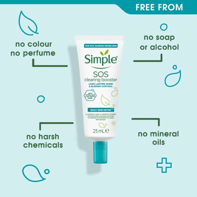 ژل ضدجوش فوری سیمپلSIMPLE مدل اس او اس SOS حجم 25 میلی لیتر — تصویر ۳