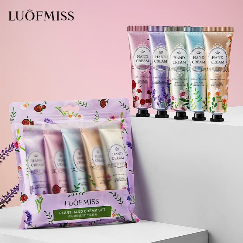 کرم مرطوب کننده لوفمیس LUOFMISS مدل گلی مجموعه 5 عددی (پک و تک)