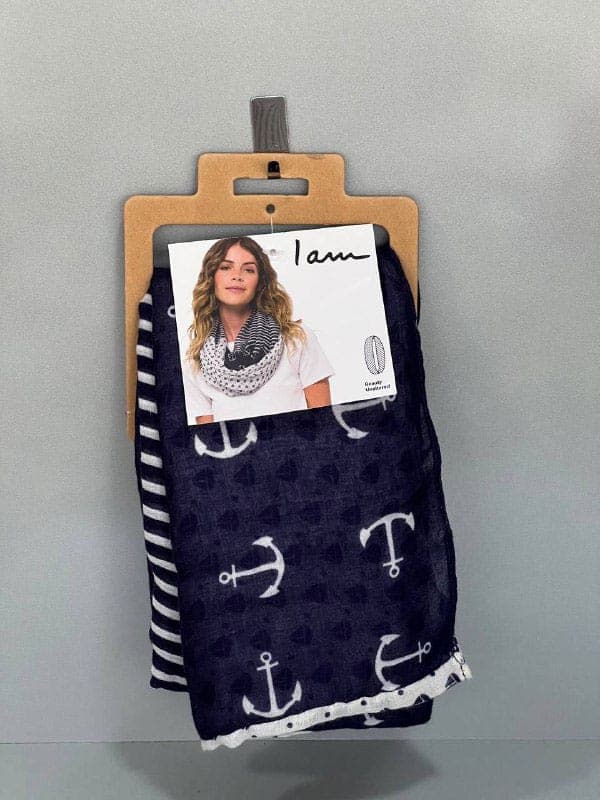 شال زنانه رینگی طرح لنگر ⚓