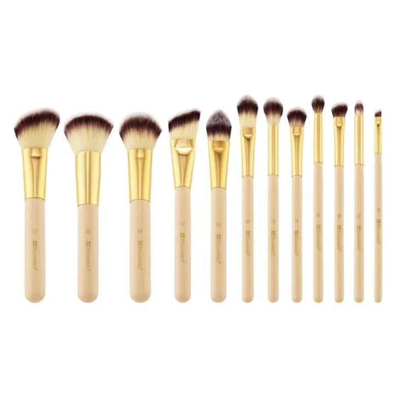 ست براش آرایشی بی اچ کازمتیکس BH COSMETICS مدل استوانه ای نگین دار مجموعه 12 عددی