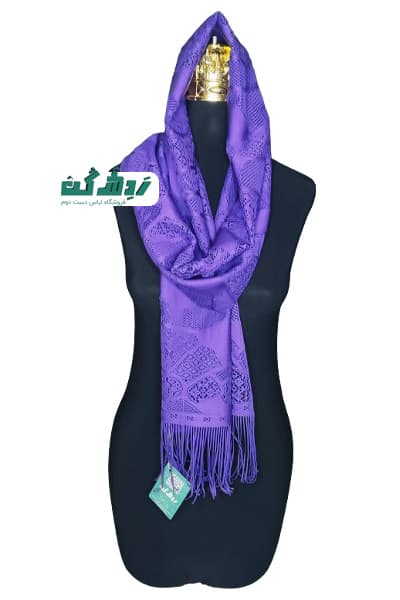 شال گیپور بنفش زنانه دست دوم