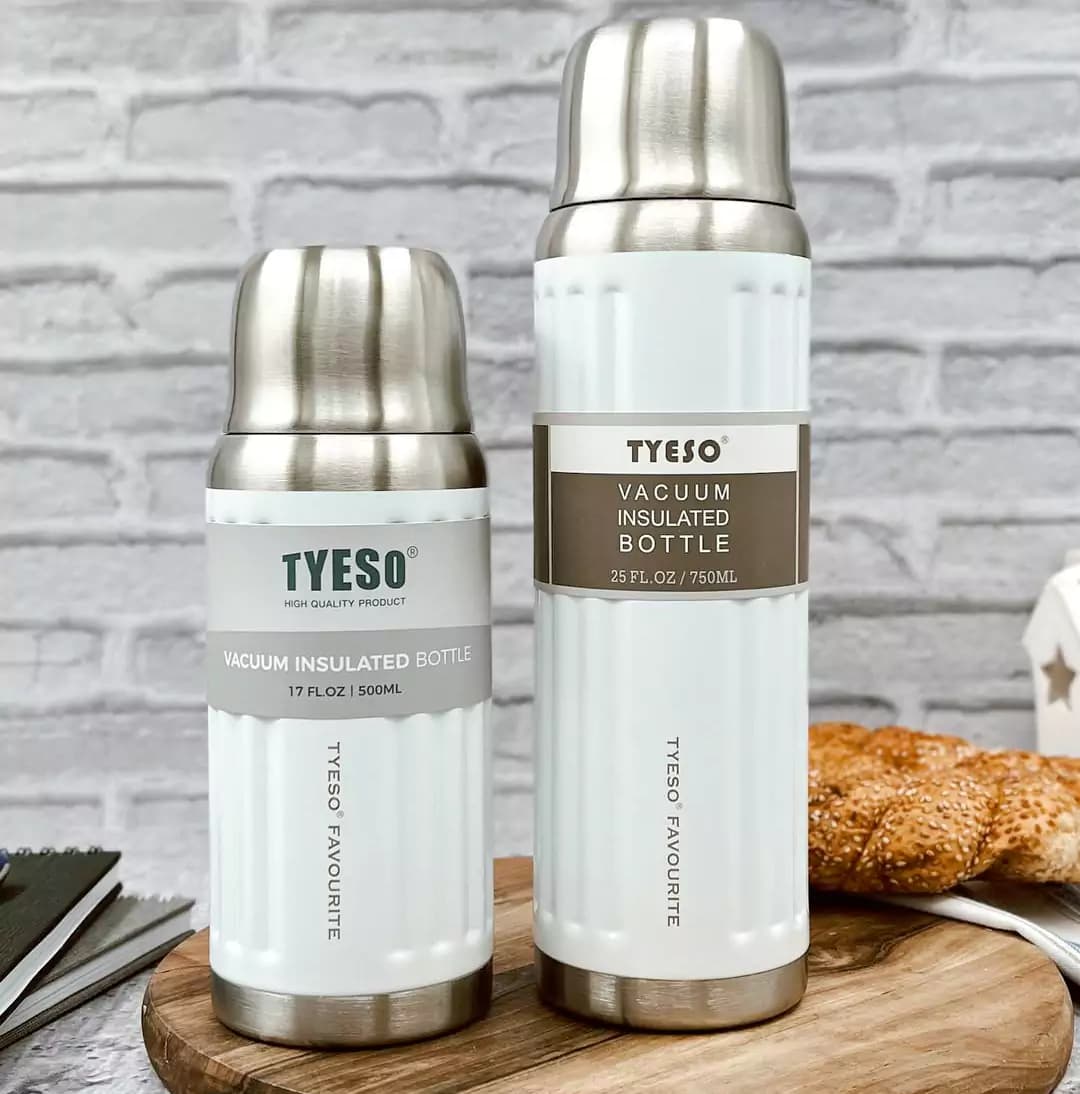 فلاسک مسافرتی تیسو TYESO مدل شیاردار حجم 500 میلی لیتر — تصویر ۴