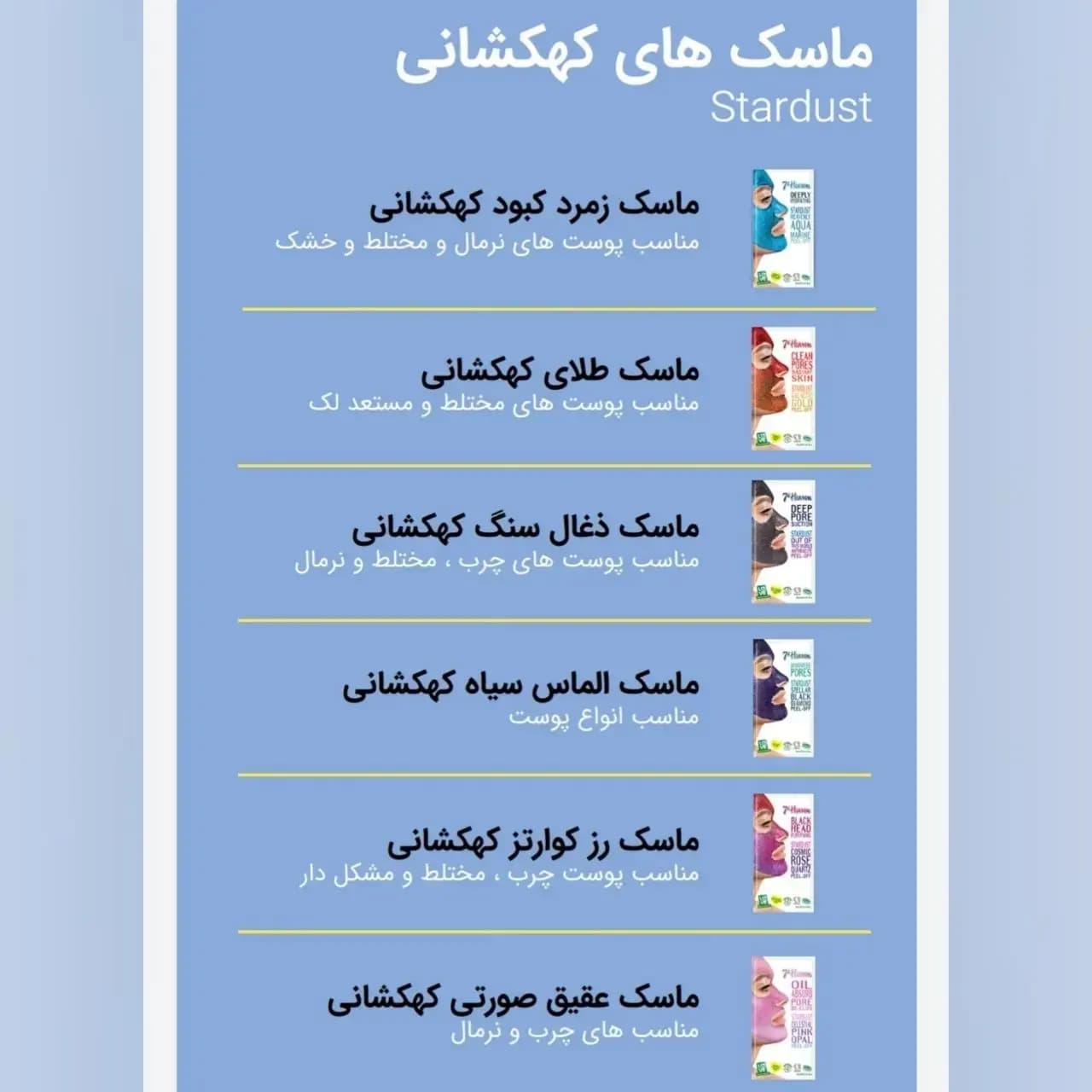ماسک صورت کهکشانی سون هیون 7th Heaven مدل زمرد کبود، طلا، ذغال سنگ، الماس سیاه، رز کوارتز و عقیق صورتی — تصویر ۲