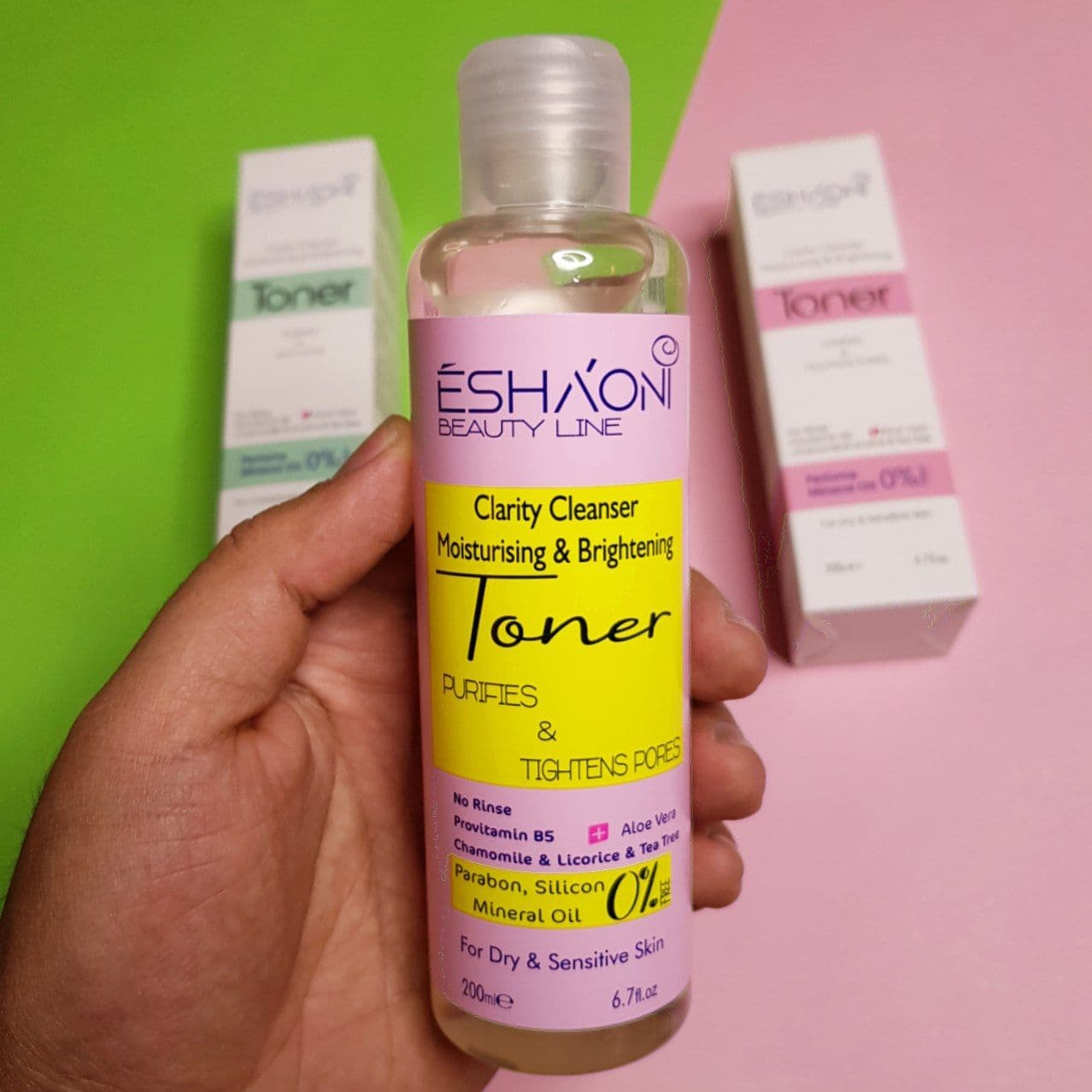 تونر اشائونی ESHAONI مدل فشاری حجم 200 میلی لیتر — تصویر ۴