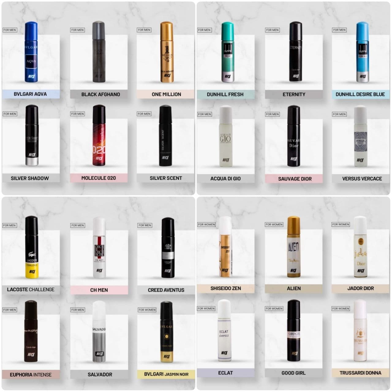 عطر جیبی نایس NICE مدل استوانه ای حجم 30 میل