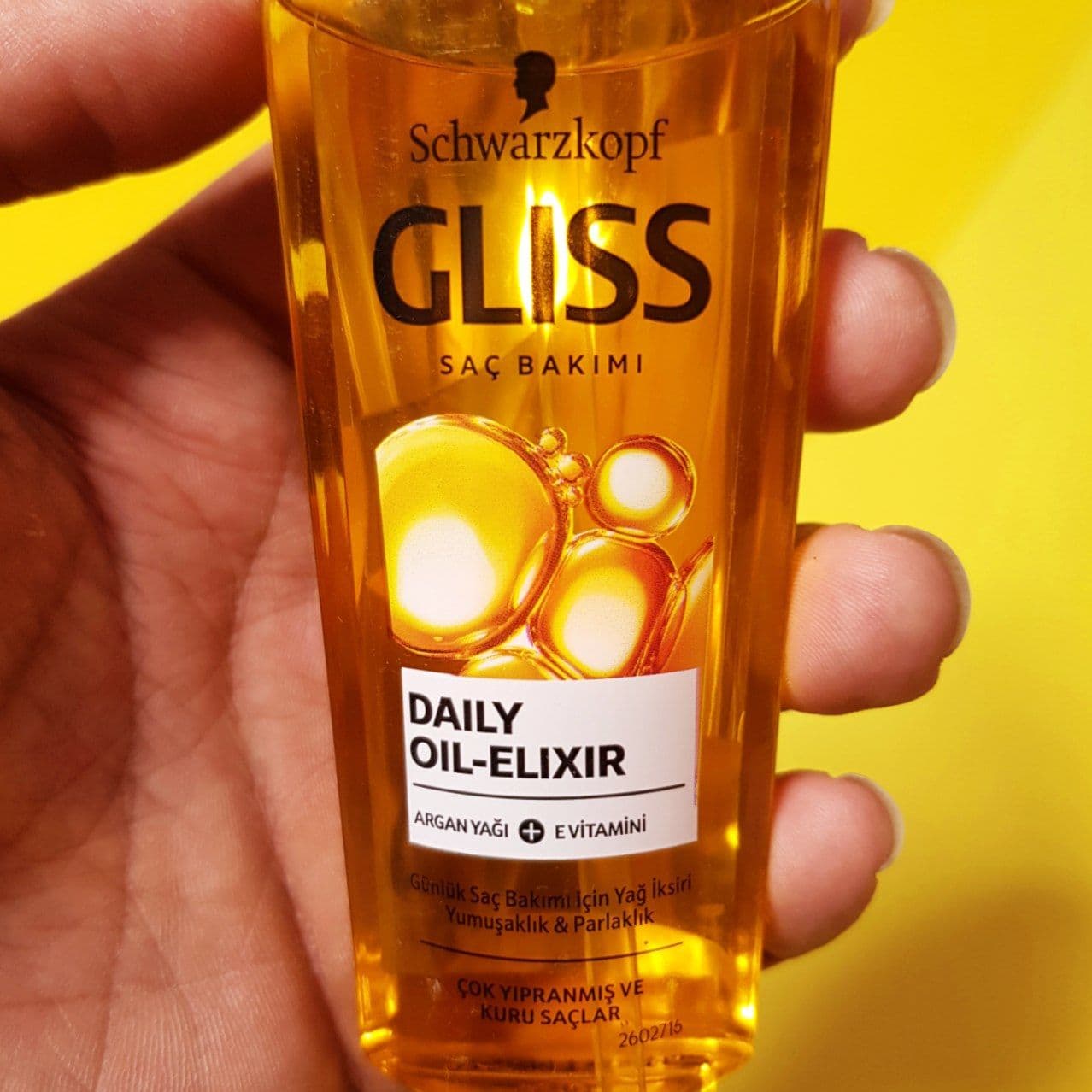 روغن آرگان مو شوارتزکف SCHWARZKOPF سری گلیس gliss مدل اویل الیکسیر oil elixir حجم 75 میلی لیتر — تصویر ۴