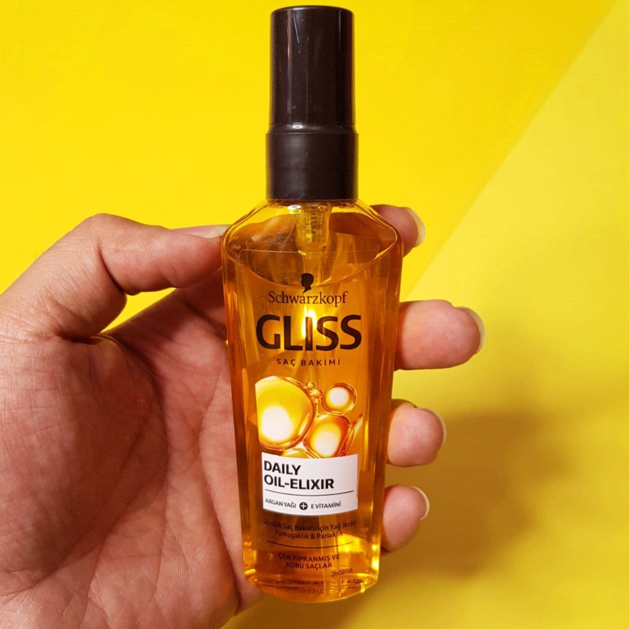 روغن آرگان مو شوارتزکف SCHWARZKOPF سری گلیس gliss مدل اویل الیکسیر oil elixir حجم 75 میلی لیتر — تصویر ۲