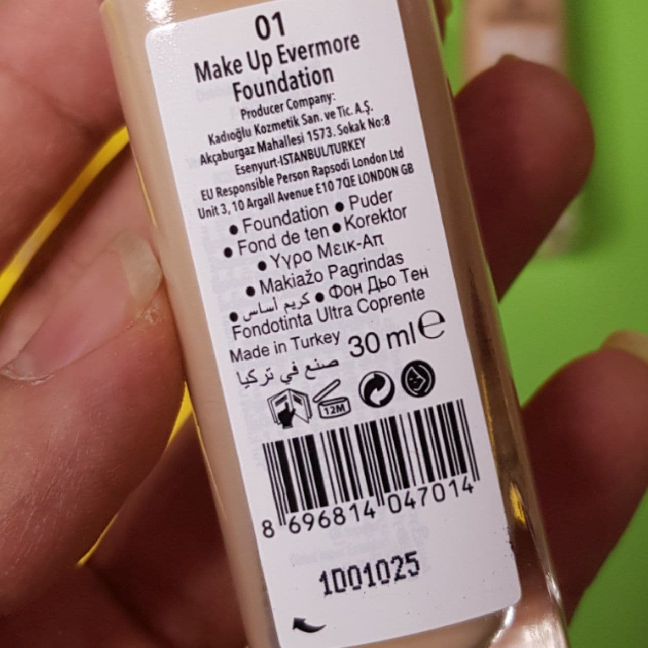 کرم پودر درما گابرینی GABRINI مدل شیشه ای اچ دی مات HD matte پروفشینال حجم 30 میل — تصویر ۵