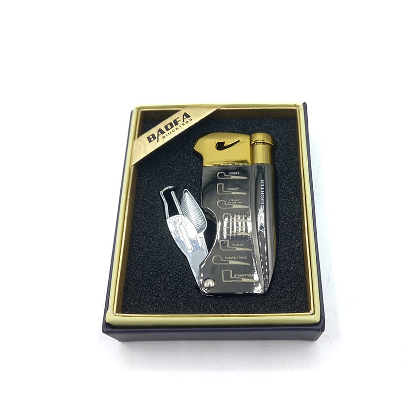 فندک پیپ گازی بائوفا مشکی کد L120345