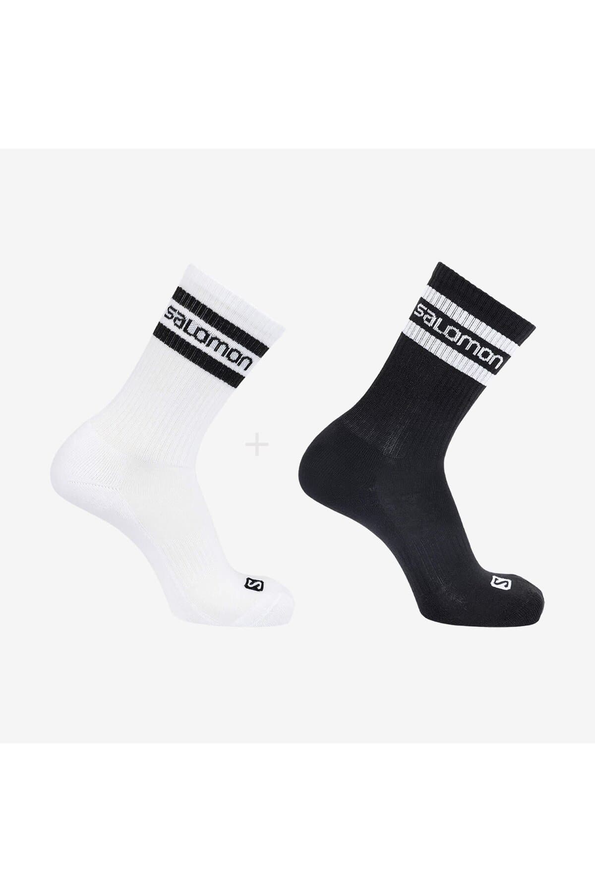 جوراب ورزشی سالومون زنانه پنبه ای مشکی راسته | Salomon LC1445400 TR