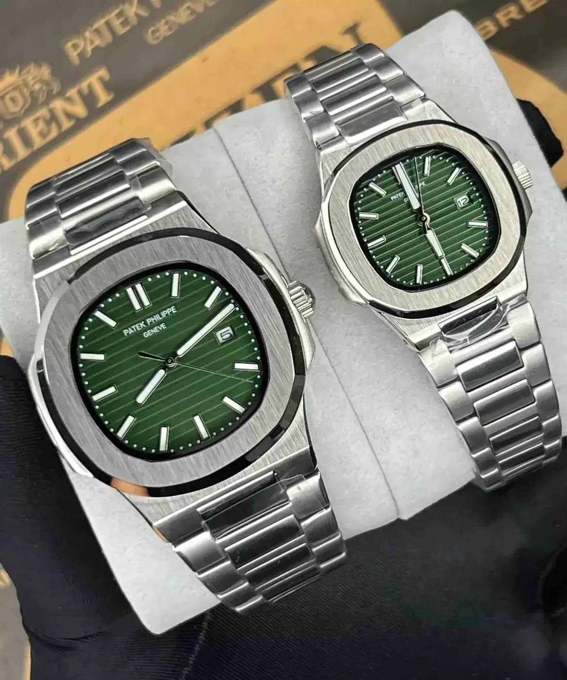 ساعت ست Patek Philippe نقره ای سبز