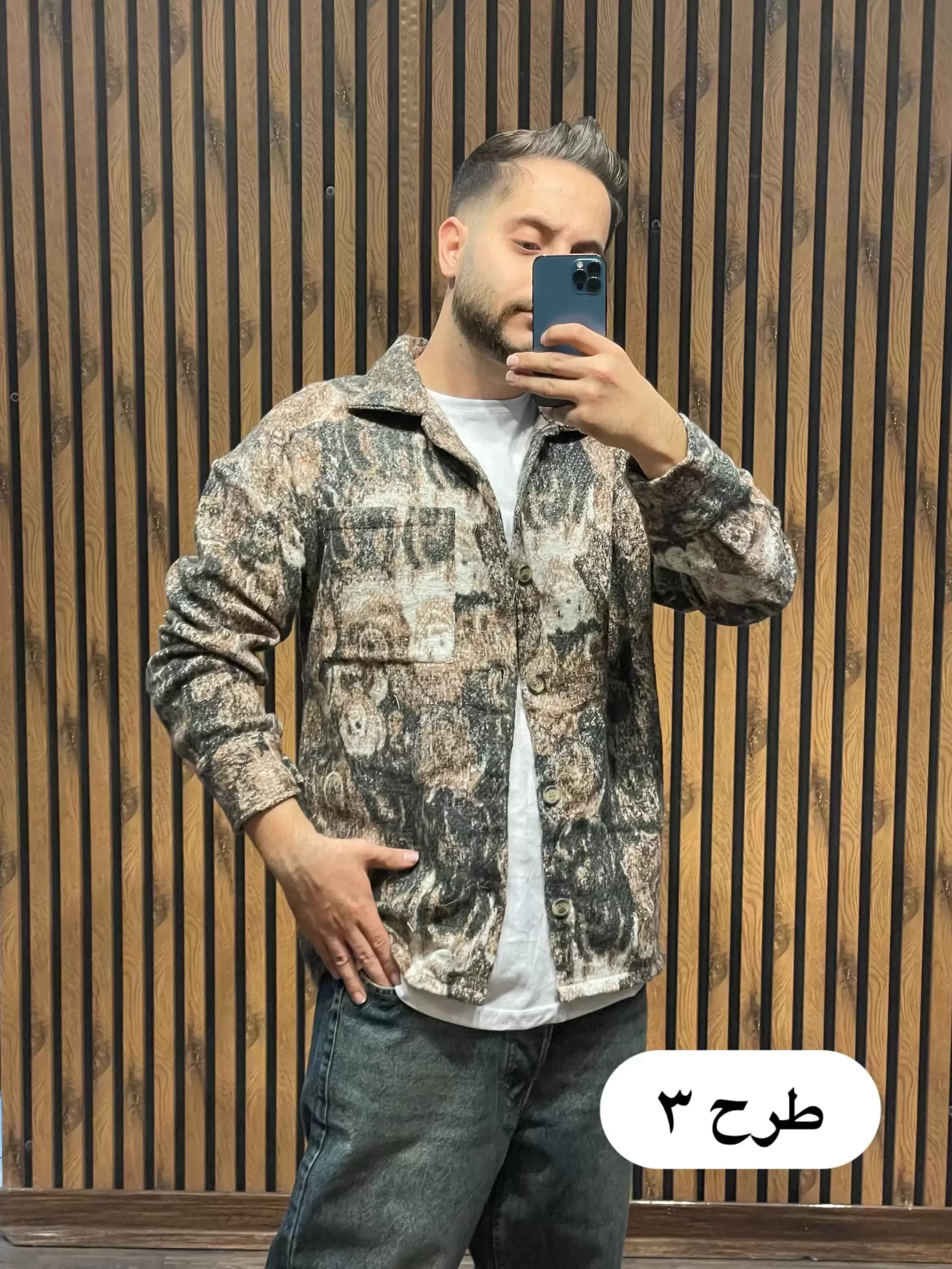 پیراهن پشمی پارچه وارداتی — تصویر ۵
