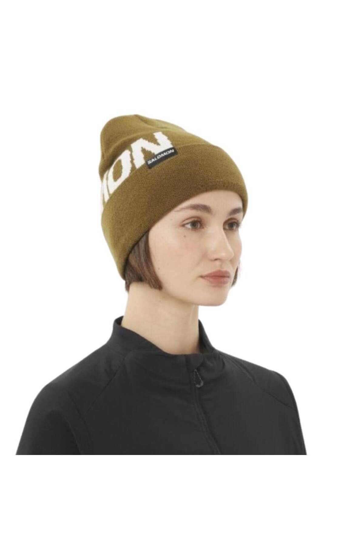 برت/کلاه بافتنی سالومون زنانه پنبه ای سبز راسته | Salomon LC2630000 TW — تصویر ۳