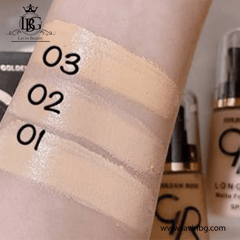 کرم پودر شیشه ای ابریشمی گلدن رز مدل long stay با spf 15 شماره 1 – GOLDEN ROSE — تصویر ۲