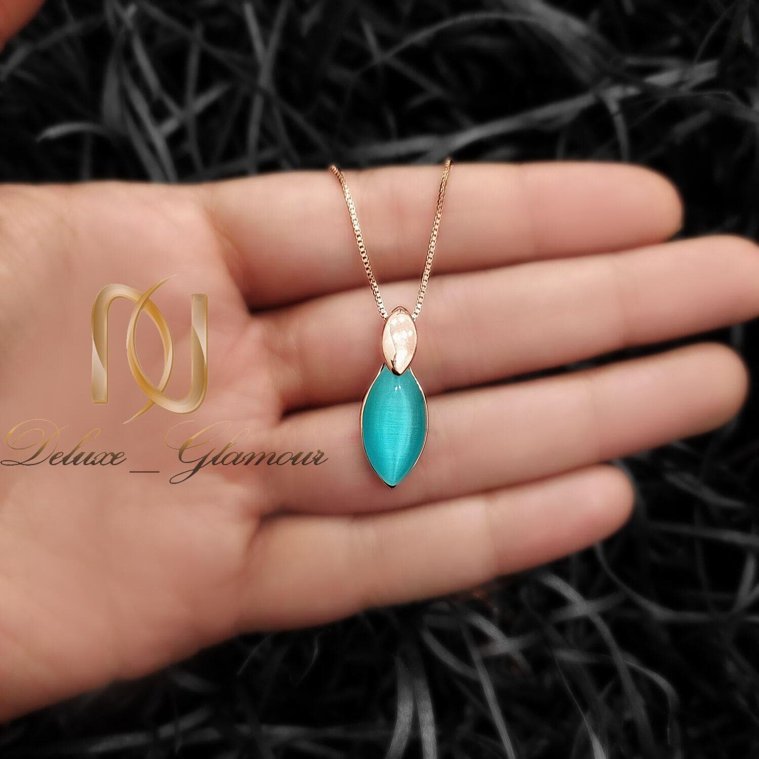 گردنبند جواهری زنانه برند viennois رزگلد nw-n785 — تصویر ۲