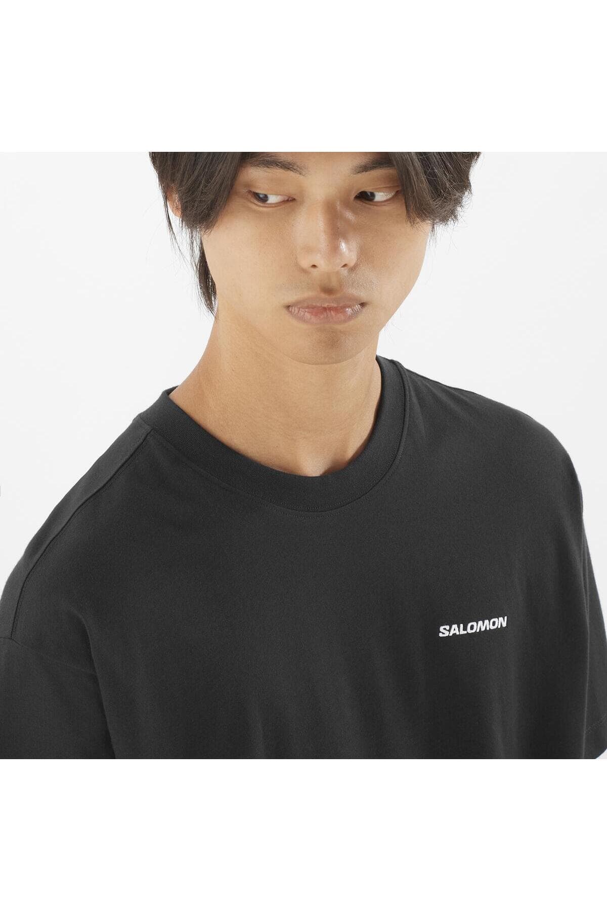 تی شرت ورزشی سالومون مردانه پارچه رنگارنگ راسته Regular/رگولار Daily/روزانه | Salomon LC2527200 TR — تصویر ۴