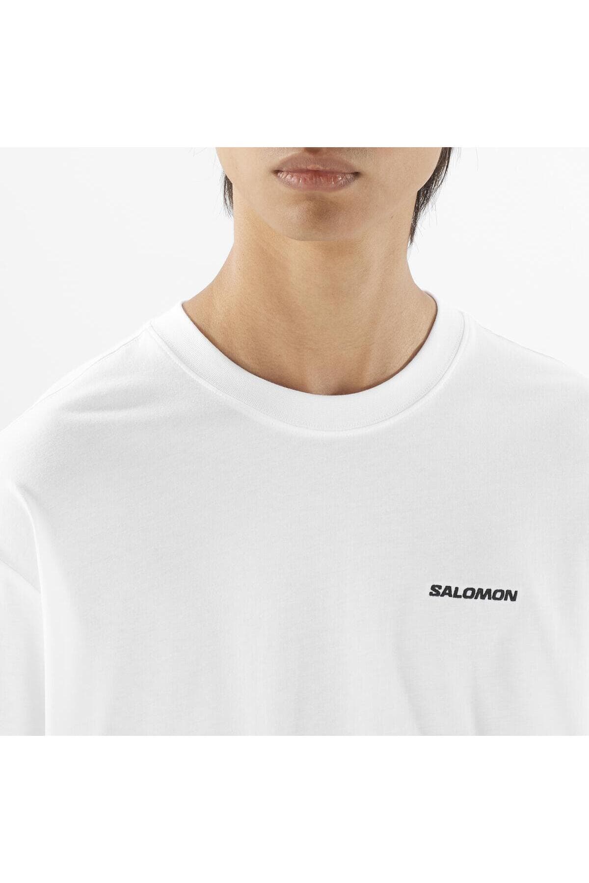تی شرت ورزشی سالومون مردانه پارچه سفید راسته بیسیک Casual / کژوال | Salomon SOLC2527400 TR — تصویر ۴