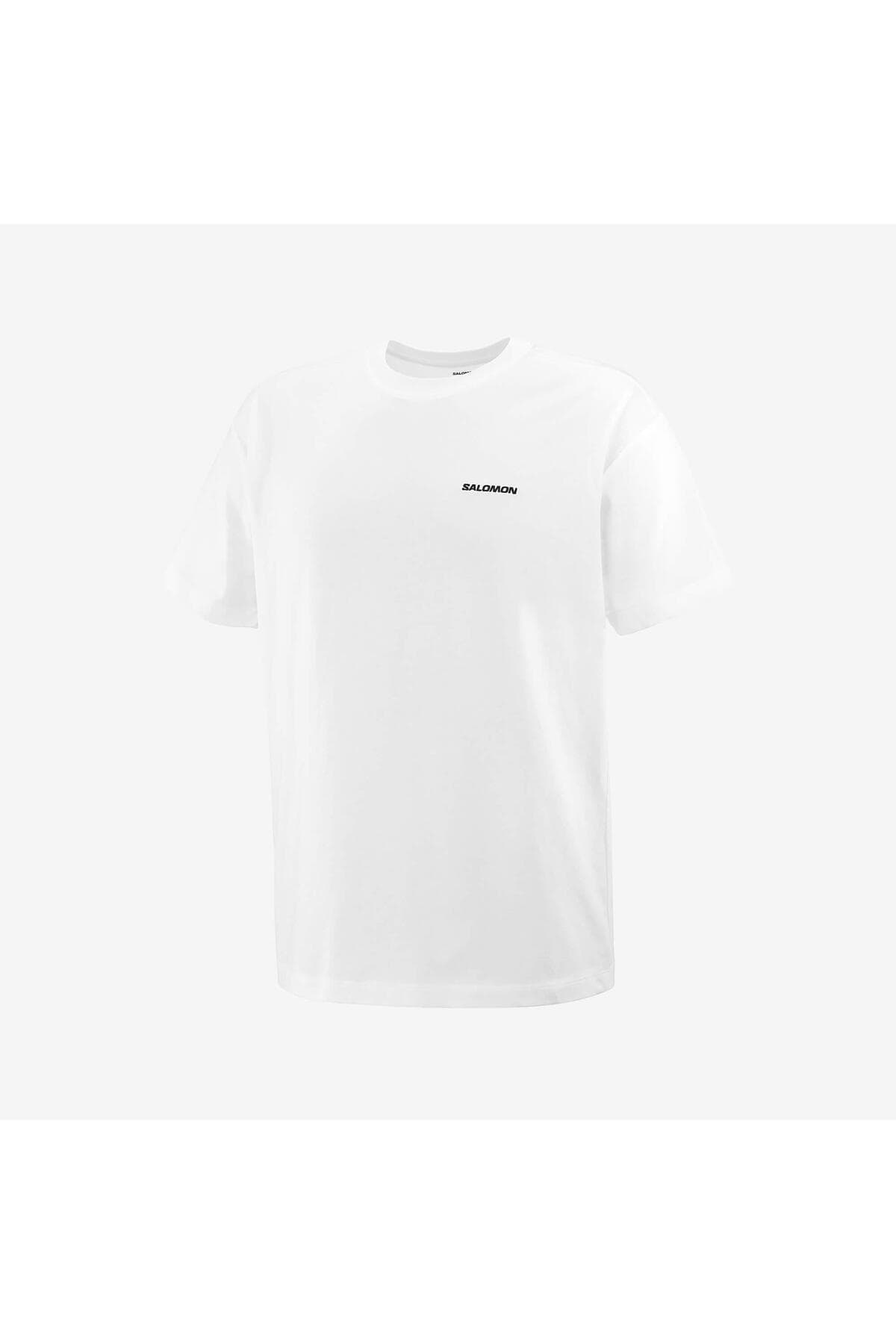 تی شرت ورزشی سالومون مردانه پارچه سفید راسته بیسیک Casual / کژوال | Salomon SOLC2527400 TR