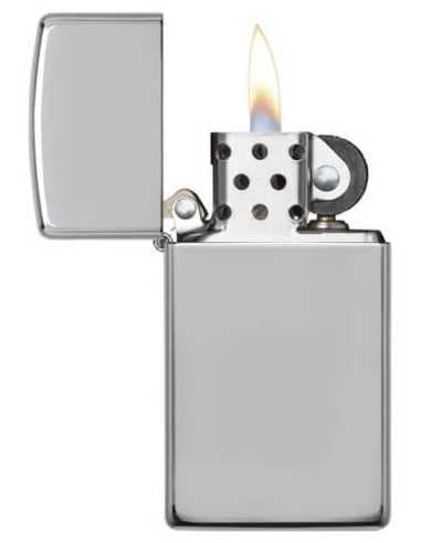 فندک زیپو مدل Zippo 1610 (Slim Hi Pol Chrome) — تصویر ۳