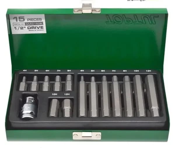 جعبه بیت آلنی شش گوش تاپ تول 15 عددی مدل GAAD1508