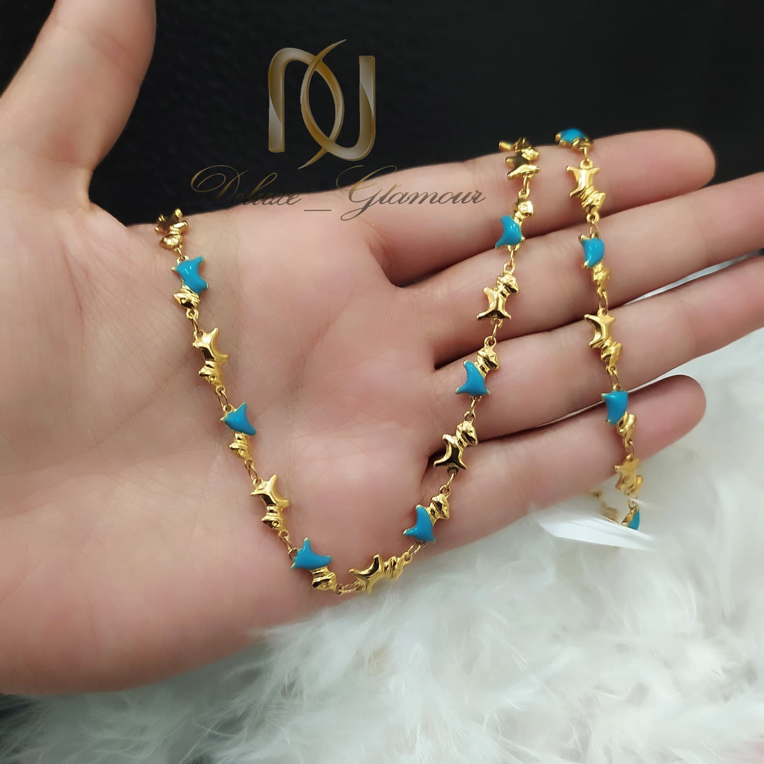 ست دستبند و گردنبند دخترانه استیل ns-n895 — تصویر ۲