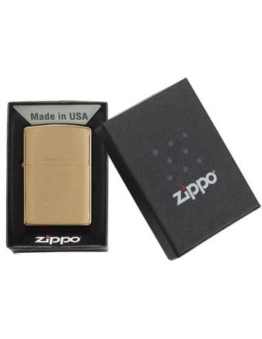 فندک زیپو طلایی Zippo 204 (BRUSH FINISH BRASS) — تصویر ۴