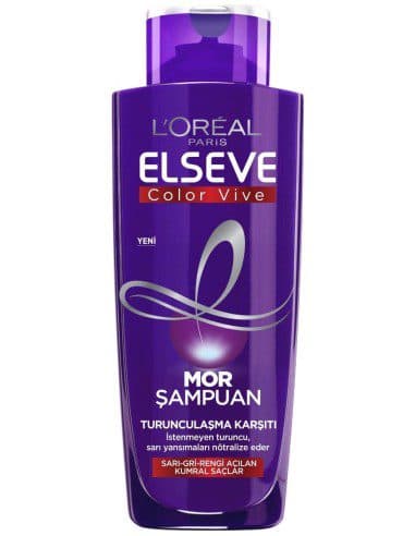 شامپو بنفش ضد زردی موهای رنگ شده السیو لورآل Loreal Elseve Turunculasma Karsiti Mor Sampuan
