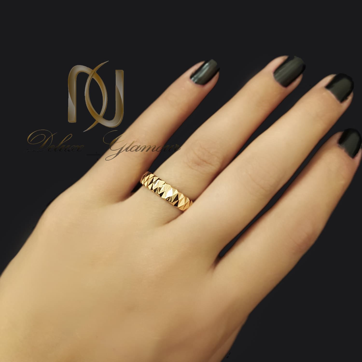 رینگ دخترانه ژوپینگ اصل طلایی rg-n043 — تصویر ۳