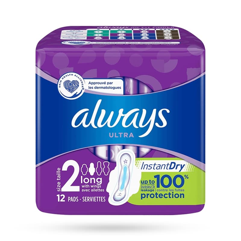 نوار بهداشتی آلویز always مدل Ultra Long سایز 2 بسته 12 عددی