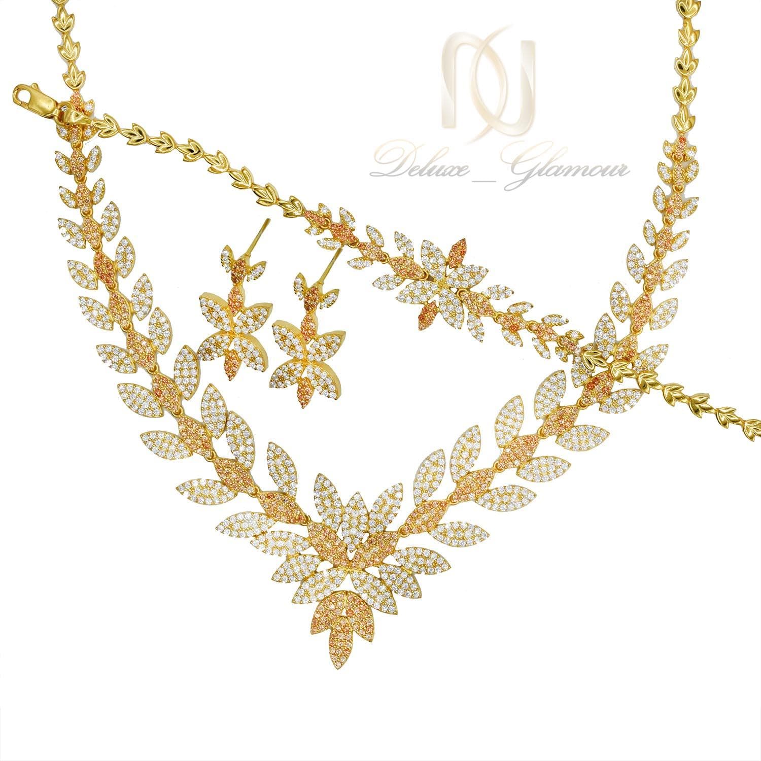 سرویس عروس نقره نگین دار طرح طلا ns-n476