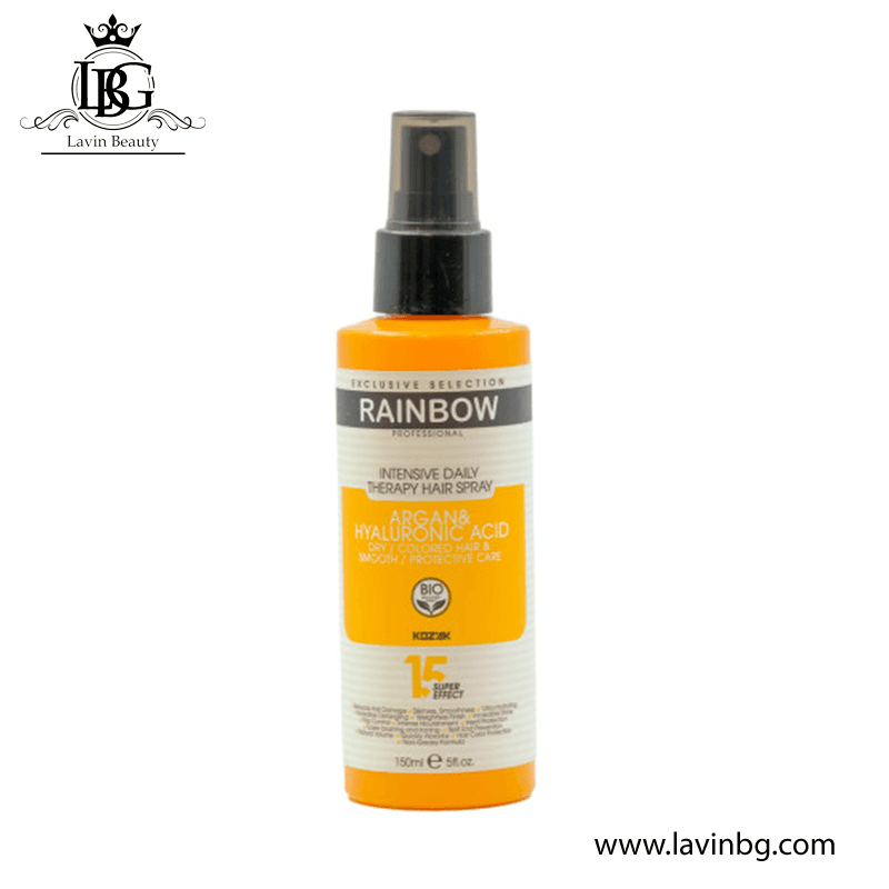 اسپری 15 کاره ترمیم کننده مو مدل Argan & Hyaluronic حجم 150 میل – Rainbow