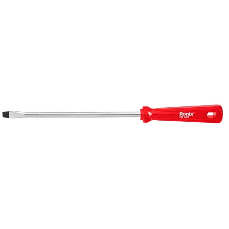 پیچ گوشتی تکی دسته کریستالی تک رنگ 200×8 دوسو RH-2783 رونیکس