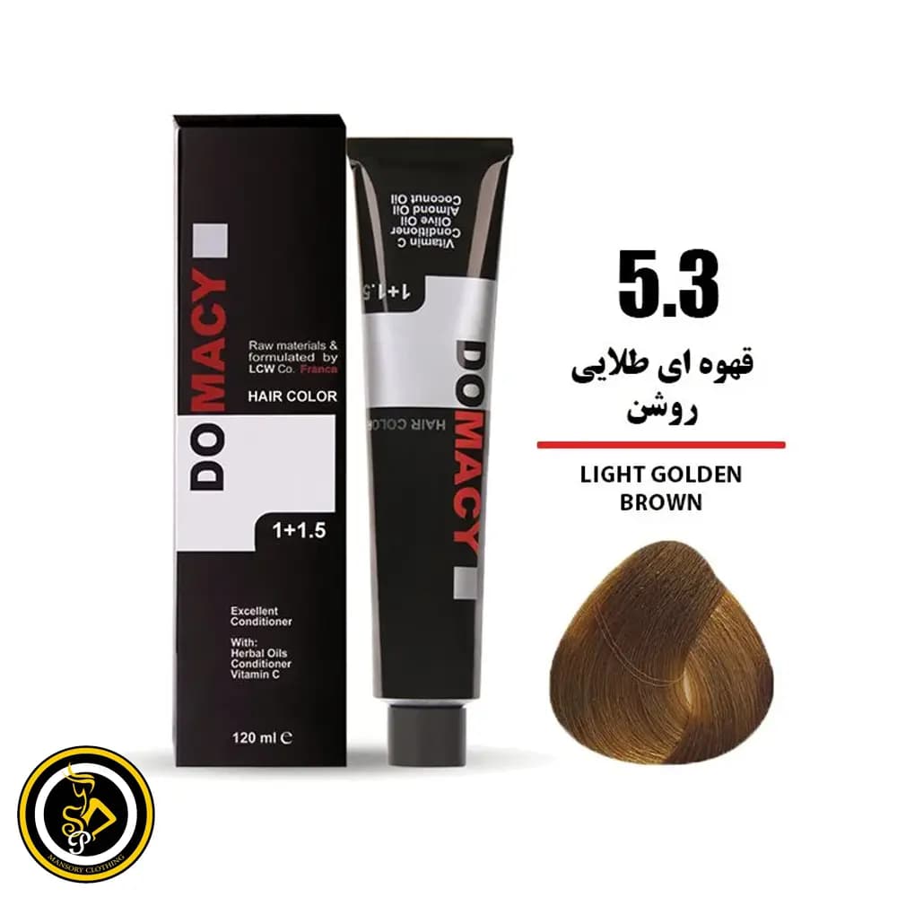 رنگ مو قهوه‌ای طلایی روشن دوماسی شماره 5.3