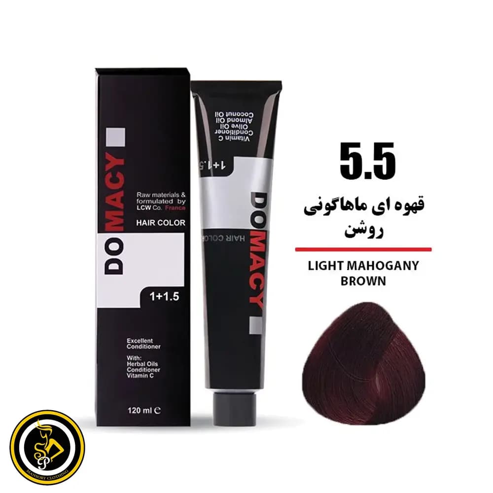 رنگ مو قهوه‌ای ماهاگونی روشن دوماسی شماره 5.5