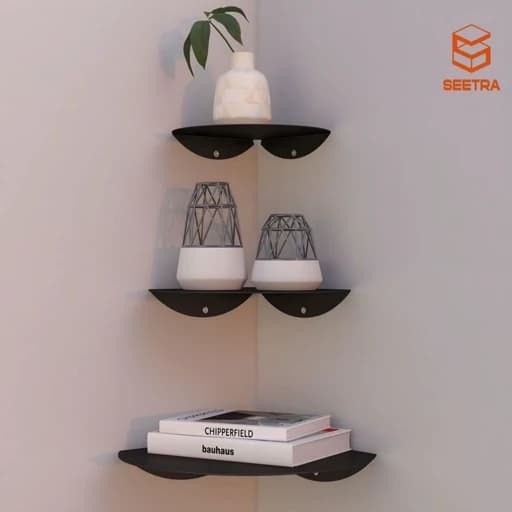 شلف دیواری کنجی سه عددی مدل SJ02 فیلبندشاپ مدل 836624